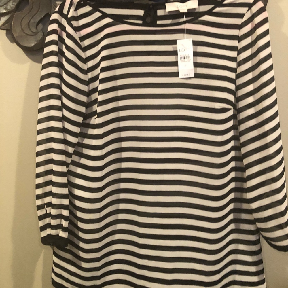Black and beije blouse